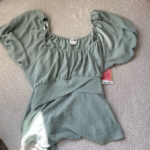 Arula Sage Green Blouse